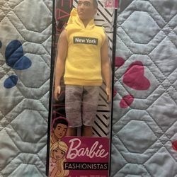 Barbie Ken Fashionistas Doll 131 Yellow New York Sleeveless Hoodie New
