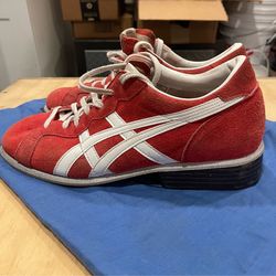 ASICS Tow727 Red Olympic lifting shoes size 9us/27Japan