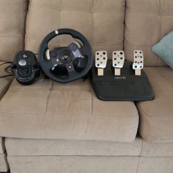 Logitech steering wheel and shifter for Xbox and PC