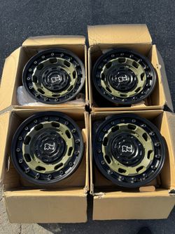 Black Rhino Atlas 6 lug 16” Wheels Olive Green with Black Lips