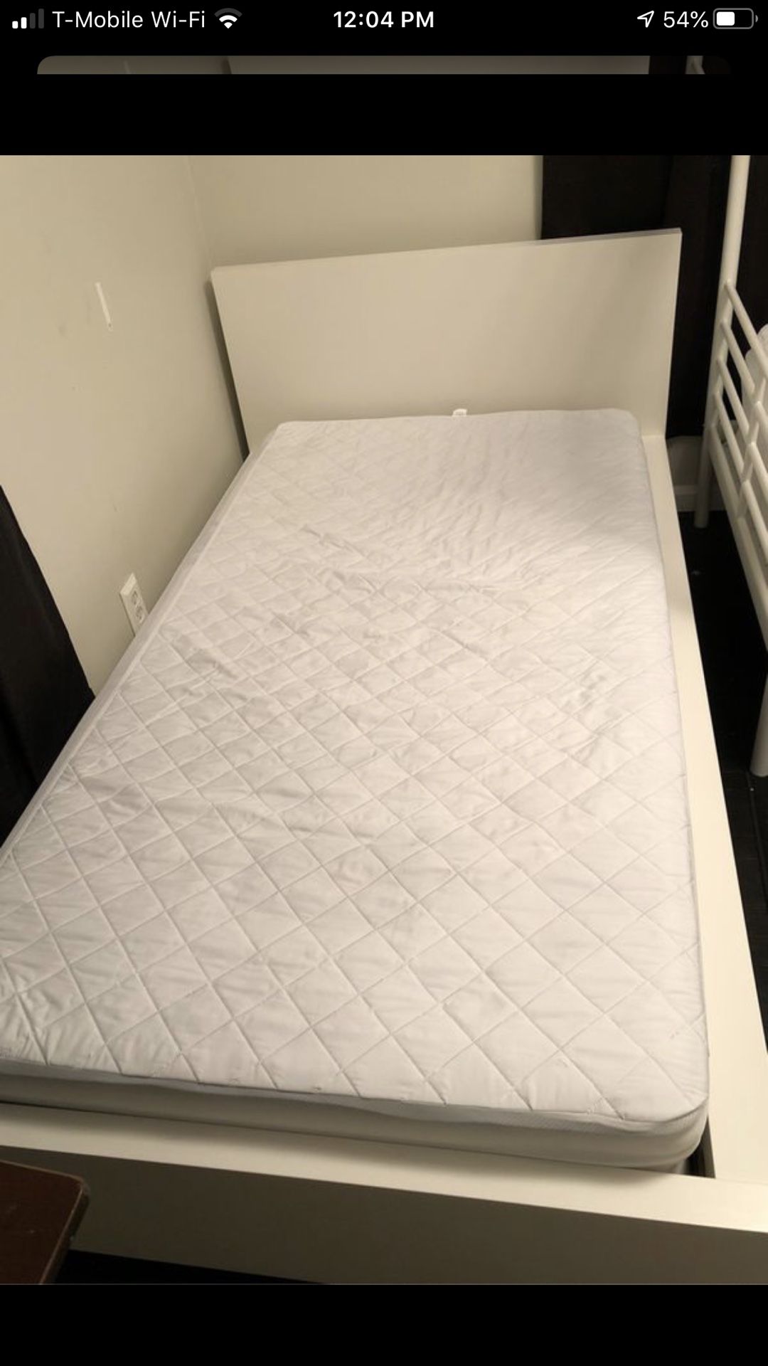 Twin size bed mattress included