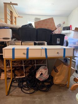 White and Gold Desk