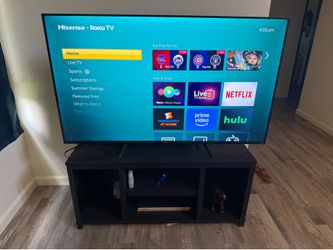 50" Hisense Roku with Black Media Console