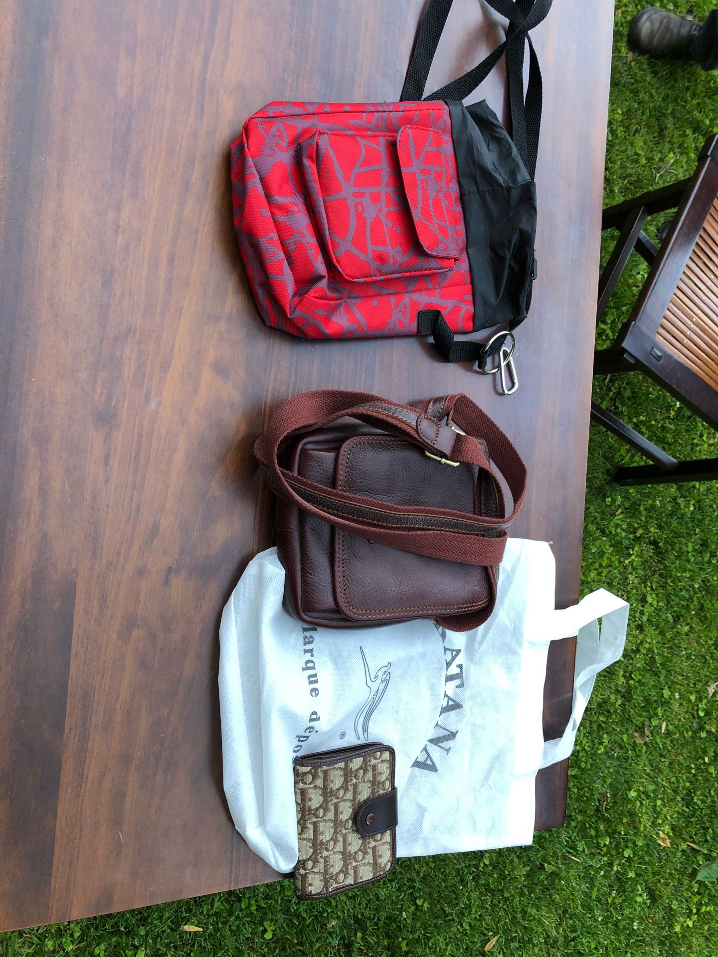 French Leather Purse and matching wallet