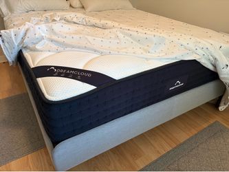 Queen dream cloud mattress with ikea bed frame (used 5 times)