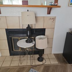2 Lamps, Side Table