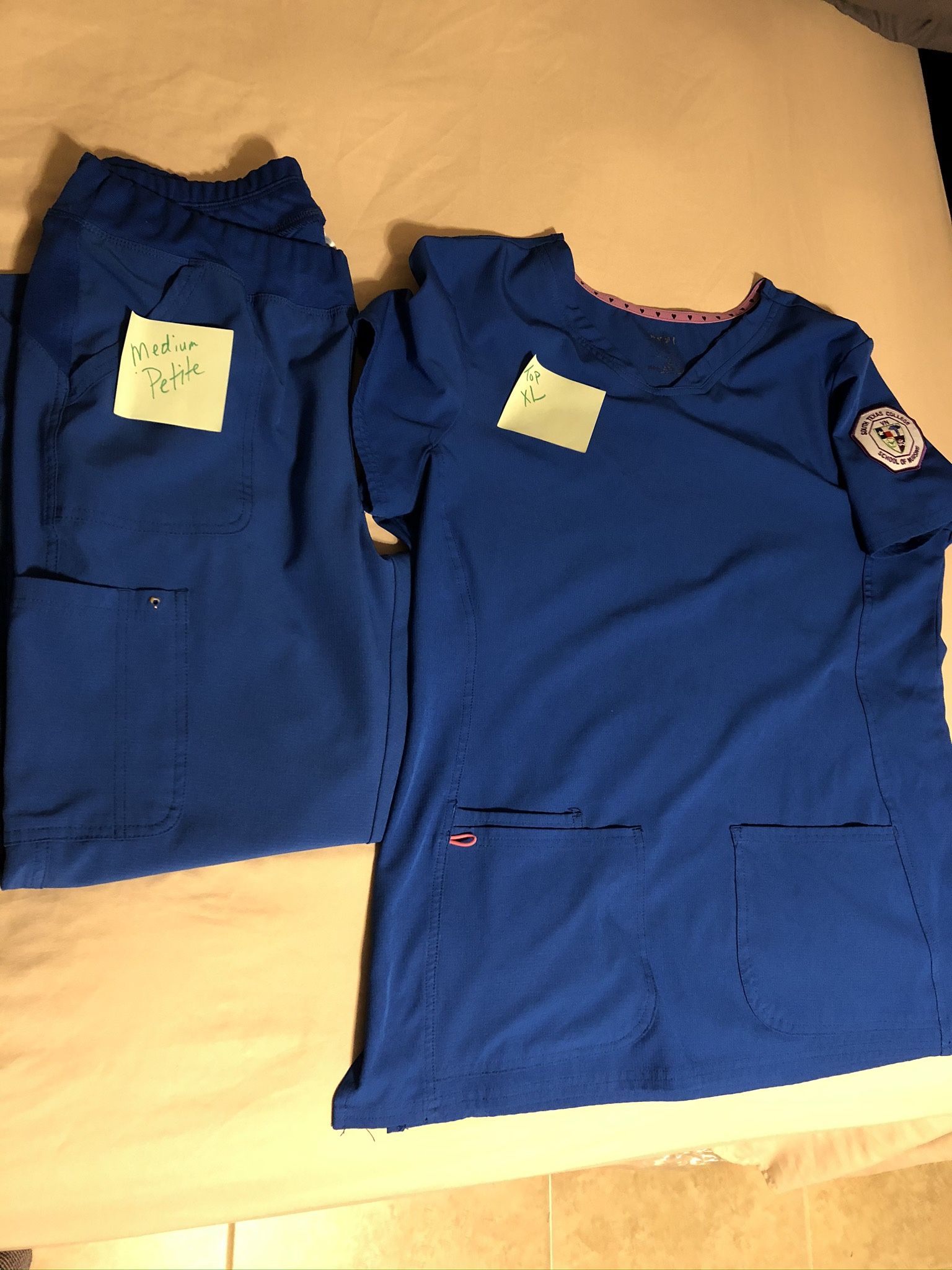 STC LVN Scrubs With patches Royal blue