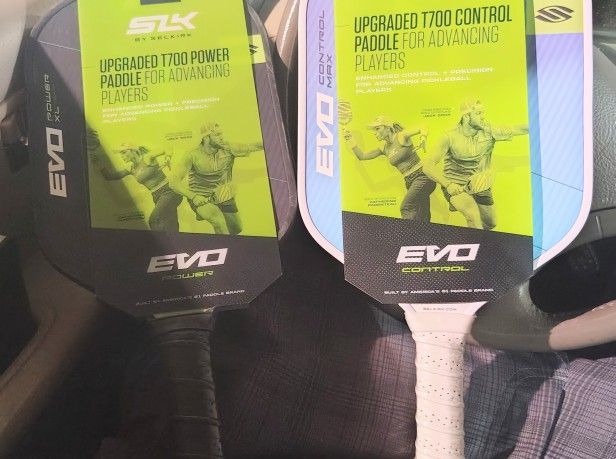 2 SLK EVO T700 PICKLE BALL PADDLES