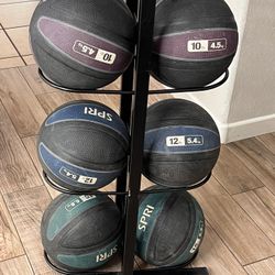Medicine Ball Weighted Set X12 W/ Rack 