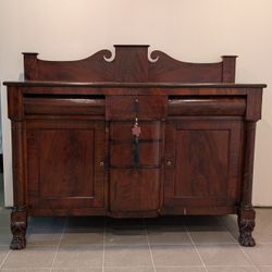 Vintage Furniture Solid Mahogany Frame With Mahogany Laminate Panels