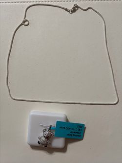 Bear necklace solid silver