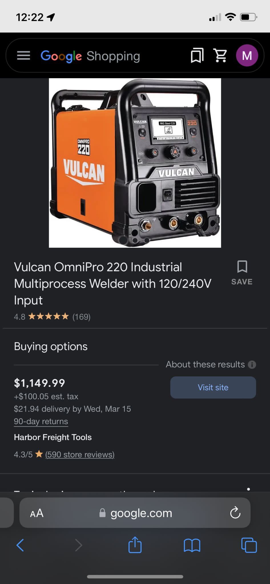 VULCAN OmniProâ„¢ 220 Industrial Multiprocess Welder With 120/240 Volt Input