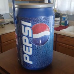 Plastic Pepsi Cooler with Lid  21" Tall