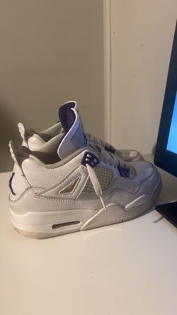 Air Jordan 4 purple  metallic shoes
