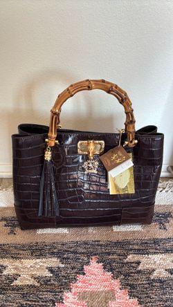 Pratesi tote bag with bamboo handles
