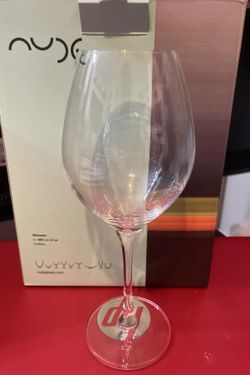 NEW IN BOX NUDE Vinifera Set of 2 Red Wine CRYSTAL Glasses 360 cc