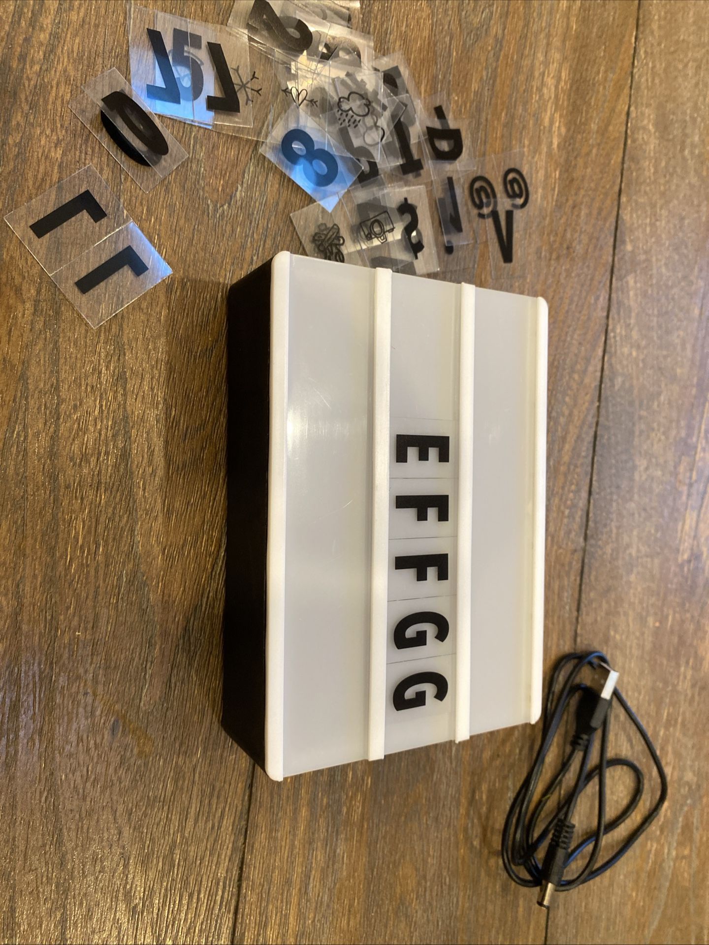 DIY LED Light Box with Alphabet, Symbols
