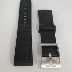 Breitling Black Rubber Diver Strap 20-18mm With Signed Buckle Genuine OEM