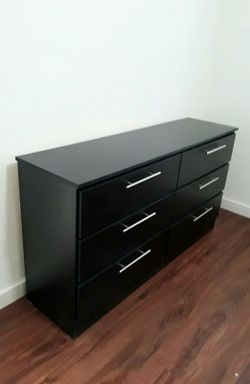 NEW 6 DRAWER DOUBLE DRESSER 😊 AVAILABLE IN BLACK, WHITE OR GREY COLOR