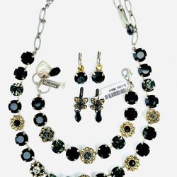 Mariana Jewelry Set – Swarovski Crystal Necklace, Bracelet & 2 Pairs Earrings