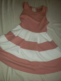 Pink & white dress