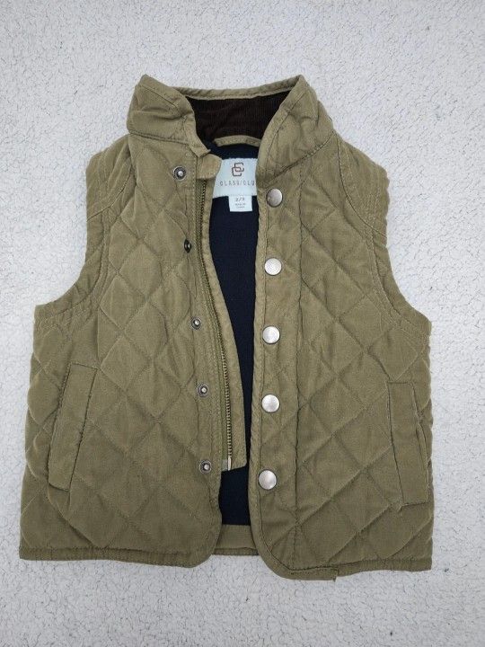 ✅️ Toddler Boy Olive Green Vest w/Pockets• Size 2/3T• Great Condition• $12firm