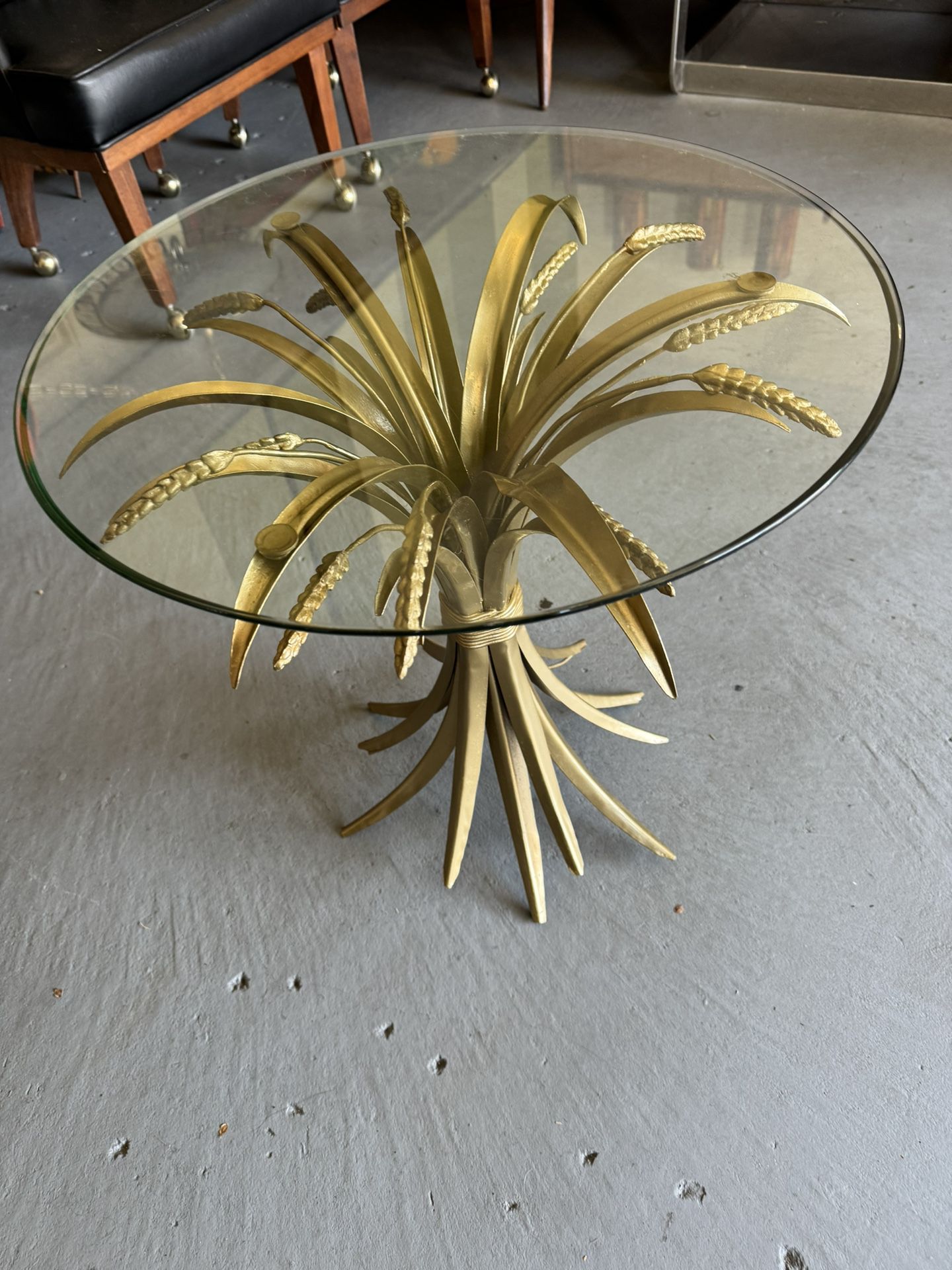 Mid Century Sheaf Of Wheat Side Table 
