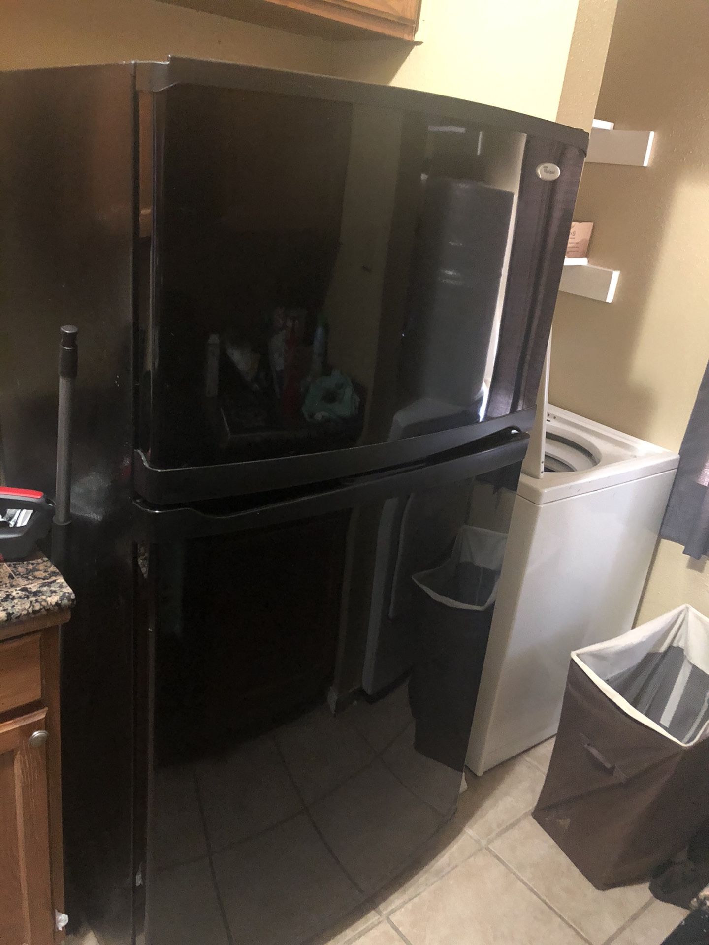 Whirlpool black refrigerator