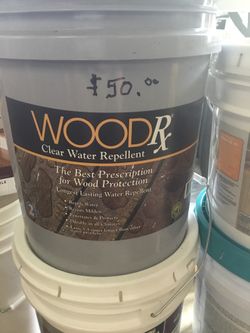 WoodRX clear water repellent forward protection 5 gallons $50