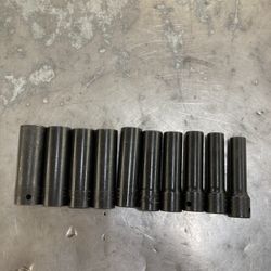Snap On 310SIMMYA 10pc 1/2” Drive Deep Impact Sockets 10-19mm