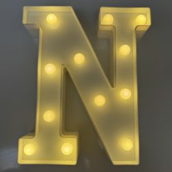 Letter “N” Marquee W/ Brand New Battery
