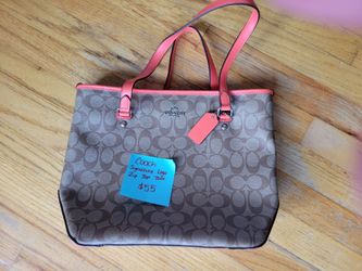 Coach Signature Zip Top Tote