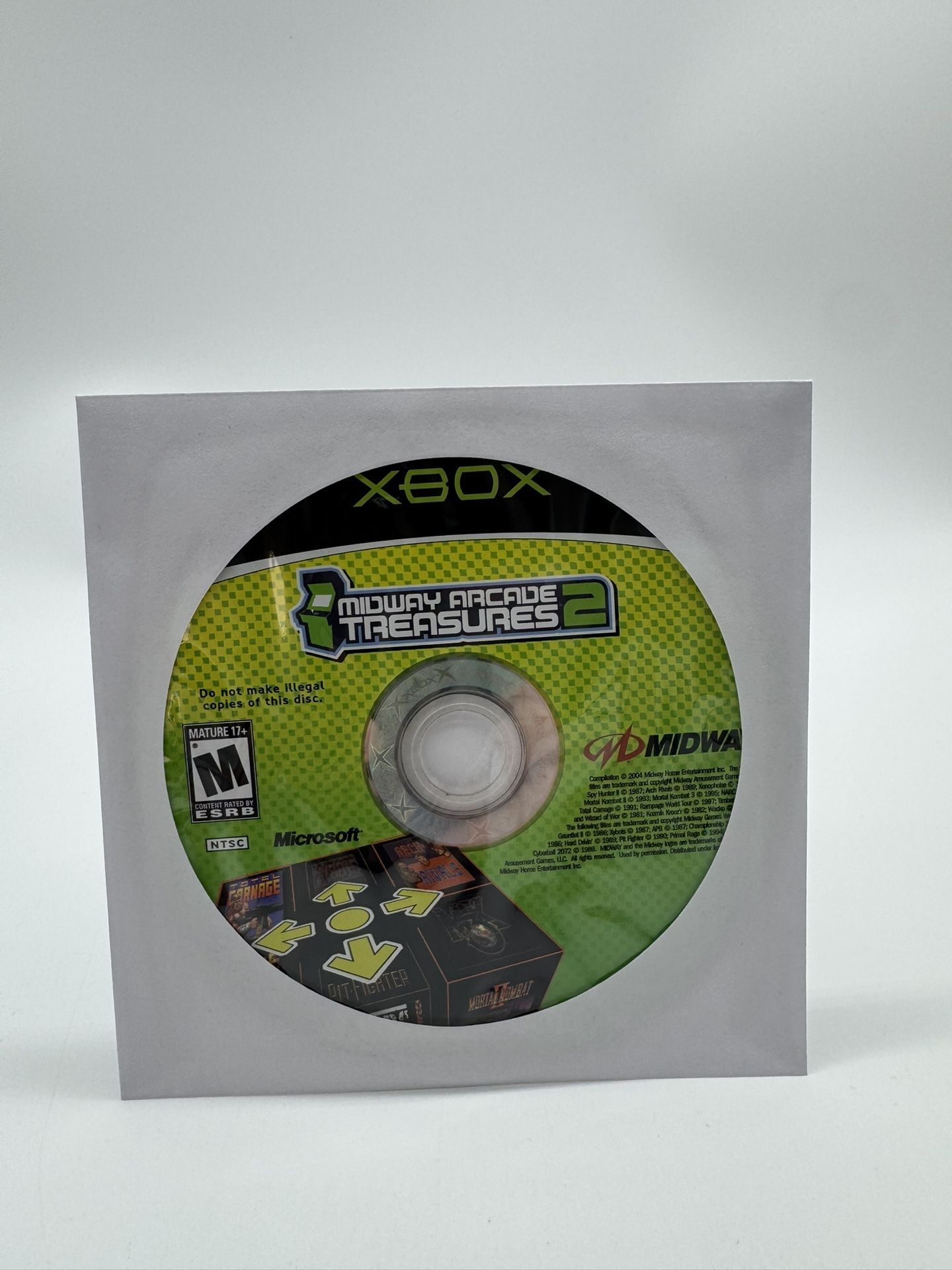 Midway Arcade Treasures 2 (Microsoft Xbox, 2004) Disc Only Tested