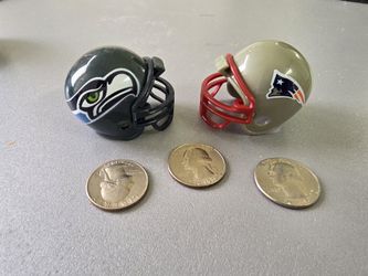 Mini Pocket Football Helmets Seahawks Vs Patriots 