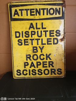 Dispute sign.