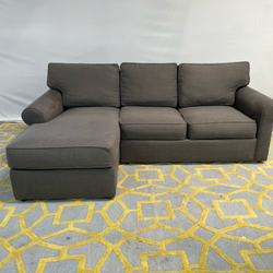 ( Delivery Available ) Ethan Allen Spencer Dark Gray Sectional Couch