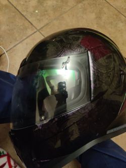 Full Face Motorcycle Helmet with Graphic Design
