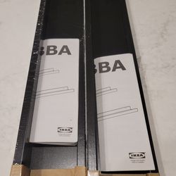 Set of 2 Ikea Ribba 55 cm (21 5/8") Black Shelves, New
