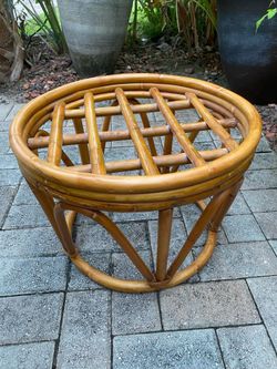 Vintage Rattan Foot Stool/Ottoman