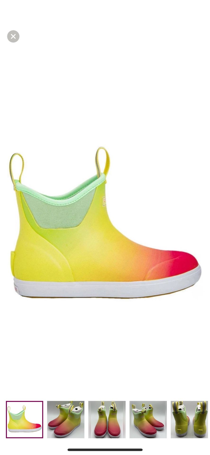 NWT Xtratuf Women Ankle Deck Boot Yellow Aurora Size 6