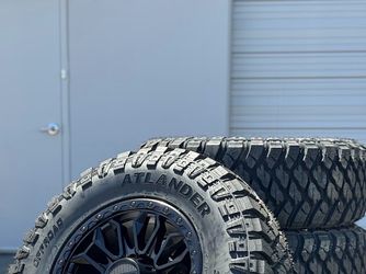 18" Wheels Black Rims Tires 6x139.7 TOYOTA 6x135 FORD 8x170 DODGE 8x165.1 CHEVY Silverado Tundra GMC