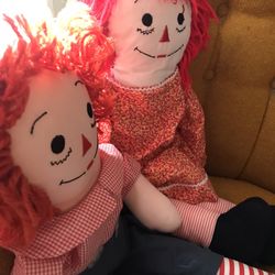 Raggedy Ann & Andy Vintage Dolls 