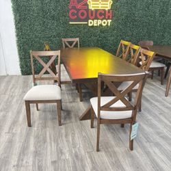 Dining Table Set 8 Chairs - Free Delivery 