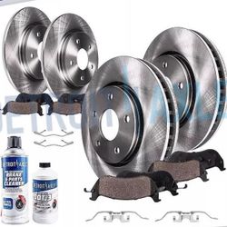 Front Rear Disc Rotors Ceramic Brake Pads Ford Escape