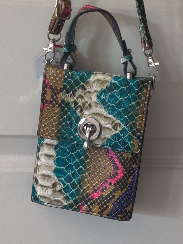 Small Handbag - Multicolor Snake Print