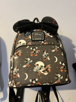 Mickey Vampire and Minnie Witch Halloween Loungefly Backpack