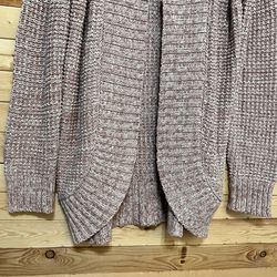PINQUE Knit Blush Pink Open Front Sweater Cardigan size XS Thumbnail