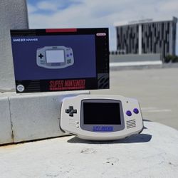 SNES Edition Gameboy Advance GBA Console with IPS V5  Backlit LCD MOD Fast Ship