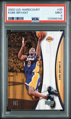 2002 U.D. Hardcourt Kobe Bryant Lakers PSA 9 #35