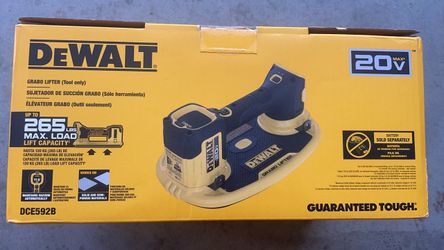 DEWALT DCE592B GRABO 265lb Load Capacity Plastic Panel/Paver/Floor Vacuum Lifter